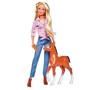 Simba 105733517 Steffi Love Little Horse Doll with Cute Foal and Fun Function, Includes Accessories, 29 cm Toy Doll, Pony, from 3 Years