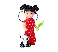 Simba 105733568 - Evi Love Animal World, Dolls in Cute Outfit, Elephant, Giraffe or Panda, Mini Doll 12 cm, 3 Assorted Designs, Only One Item Delivered, from 3 Years