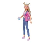Simba 105733602 - Steffi Love Kitty Fashion, Dressing Doll in a Fashionable Outfit with Glasses and Tablet in Cat Look and Shopper, 29 cm Toy Doll, from 3 Years