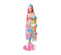Simba 105733610 Steffi Love Rainbow Mermaid Dressing Doll with Colourful Hair, Hair Clips, Comb and Removable Fin, 29 cm Toy Doll, from 3 Years