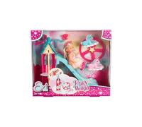Simba 105733700 Evi Love Fairy World (26 x 8.5 cm) - Evi Doll as Fairy with Fairy Tale Tower, Unicorns & Magic Accessories - Children's Toy for Girls and Boys from 3 Years