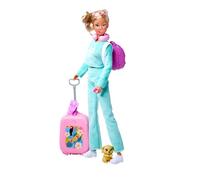 Simba 105733731 Steffi Love Travel Toy Doll in Cuddly Two-Piece Including Case, Backpack, Dog and Other Travel Accessories, 7 Pieces, 29 cm, from 3 Years