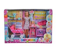 Simba 105736350 Steffi Love Baby World Puppe Doll, light, Piccolo, Pink