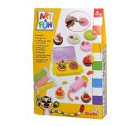 Simba 106324615S06 Art & Fun Play Set with 3 x 28 g Leklera Including Various Accessories, Available in Three Different Variations, Ice, Doughnut or Muffins, from 3 Years