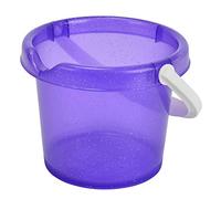 Simba 107106529 - Baby bucket, only one item is delivered, glitter decoration, height 11cm, diameter 14cm, sandbox, sand toy (assorted)