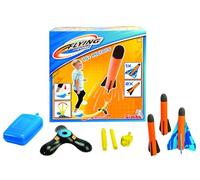 Simba 107206198 Super Stomp Set, Flight Rocket, Adjustable Launch Device, Air Pressure Drive, with 2 Rockets and 1 Plane, Each 20 cm Long, from 3 Years