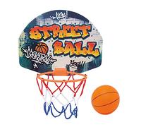 Simba 107406024 - Basketball Set with Door Holder, Board 27 x 5 x 21 cm, Basket with Net 15 cm, Ball 8.6 cm, from 3 Years