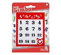 Simba 108614687 Sliding Puzzle Numbers, Retro Game, Toy Classic, 11.5 x 13.5 cm, Anti-Stress, Numbers 1 to 15, from 3 Years