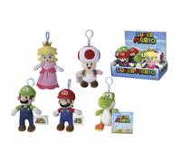 Super Mario 12.5Cm Plush-Key Chains, 5 Assortment