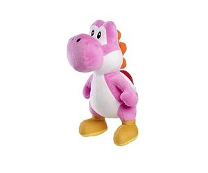 Simba 109231540ONL Super Mario Plush Yoshi in Pink, 20 cm Plush Figure, Suitable from the First Months of Life