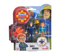 Simba 109251043 - Fireman Sam - Sam Figurines Double Pack III, Derek & Steel