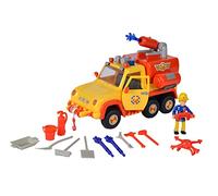 Simba 109251094 Fireman Sam Venus 2.0 Fire Engine with Figure, Original Sound, Blue Light, Arrow Shot Function, Doors for Opening, Penny Toy Figure, Lots of Accessories, 19 cm, from 3 Years
