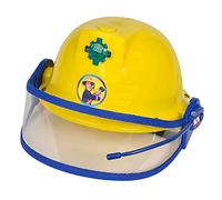 Simba 109252365 Fireman Sam Helmet, Fireman Helmet with Function, Yellow, with Light and Siren Sound, Size Adjustment, Diameter: 23 cm, for Children from 3 Years