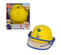 Simba 109252365 Fireman Sam Helmet with Function, Yellow, with Light and Siren S
