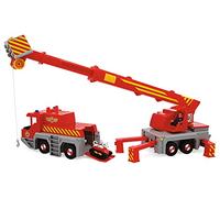 Simba 109252517 Fireman Sam Toy Crane (50 cm) - 2-in-1 Rescue Vehicle (Car & Crane) for Children from 3 Years, with Winch, Figure, Light & Sound (including Batteries)