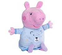 Simba 109262527 Peppa Pig Good Night Plush, Blue, 2-in-1 with Lullaby and Snooze Light, Automatic Time Off, 25 cm, Peppa Pig, Baby Toy, Cuddly Toy, from the First Months of Life