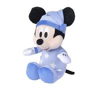 Simba 6315870349 Disney Good Night Mickey Mouse, 25 cm Glow in The Dark Plush Mickey Mouse, Baby Toy, Cuddly Toy, Comforter, Suitable from the First Months of Life