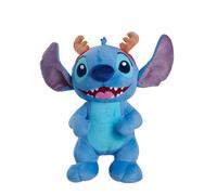 Simba 6315870696 Disney Stitch Standing with Reindeer Antlers, Plush Toy, 25 cm, Cuddly Toy, Cuddly Soft, Suitable from the First Months of Life