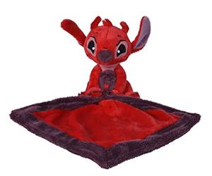 SIMBA 6315876991 Disney Lilo & Stitch, Leroy, Cuddle cloth, 22x22cm, from 0 years,Baby,Red
