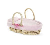 Corolle - 9000141850 Pink Plush Moses Basket Set, Accessory, for 36 and 42 cm Dolls from 3 Years