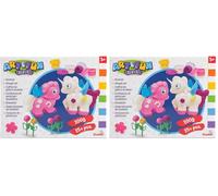 Simba Art and Fun 106326016 Unicorn Kneading Set, 4 x 50 g Clay, 2 x Unicorn Shape, Accessories, from 3 Years (Pack of 2)