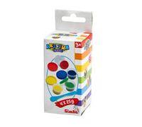 Simba Art & Fun 4 x 25 g Clay Boxes - Set of Red, Blue, Green & Yellow Clay with Spatula, Soft Modelling Clay for Creative Craft Fun from 3 Years