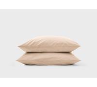 Simba Cotton Percale Pillowcase Pair, Light Cappuccino, 50x75cm, Cool, Classic Comfort