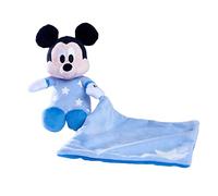 Simba 6315870351 - Disney Good Night Mickey Mouse Comfort Blanket, Glow in the Dark Plush, Mickey Mouse, Baby Toy, Cuddly Toy, Comfortable, Suitable from the First Months of Life