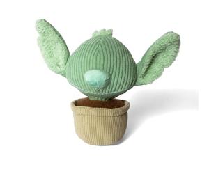 Simba Disney in Bloom Stitch Plush Toy - Stylish Decorative Plant Like Design Soft Touch Iconic Stitch Appearance Plush Toy and Collectible Figure Grey Green Size Approx 22cm