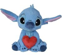 Simba Disney Stitch Holding Love Heart 25cm Plush soft toy gift for kids and adults, Valentines Day Gift, from 0 years