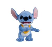Simba Disney Stitch Live Action Plush with Lei Chain - Faithful Plush Figure, Standing, Soft Cuddly Toy for Babies & Children, 25 cm, 0 Months and Up