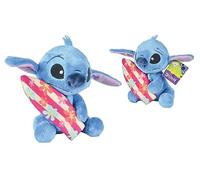 Simba Disney Stitch With Surfboard 25cm, cuddly soft toy for kids and adults for birthday and gift, from 0 years