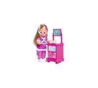 Simba Evi Love Puppy Doctor Toy Doll with Glasses, Three Puppies and a Treatment Table, Accessories, 12 cm, from 3 Years