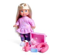 Simba Evi Love Travel Fun - Movable Doll with Case for Opening and Accessories, 12 cm, from 3 Years