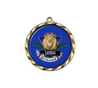Simba EXPRESS-022A 2.5 in. Vibraprint Insert Medal with Coin Edge, Gold