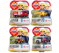 Simba Fireman Sam Figure Blind Box and Diecast Vehicle Sets - (Set of 4 Diecast Vehicles Set 1)