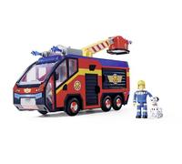 Simba 109252595 Fireman Jupiter, Fire Engine, Sam and Radar Figure, Light Effects, Siren, Rotary Ladder, Water Arrows, Platform for Quad, 32 cm, Accessories, from 3 Years