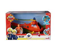 Simba - Fireman Sam - Wallaby 1 Helicopter - Sound and Light Functions - 1 Figure + Accessories Included - Batteries Included - Ages 3+ - 109251002038