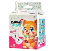 Simba Kawaii Pups Collectible Figures Set - 4 Puppies (4.5 cm) with Mini Food & Trading Cards, Surprise Set with Random Selection, Playset for Children from 3 Years