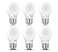 Simba Lighting LED A15 Refrigerator Light Bulbs (6-Pack) 4W 40W Replacement Small for Appliances, Freezers, Ceiling Fans, 120V, E26 Standard Medium Base, Frosted Cover, Not Dimmable, 5000K Daylight