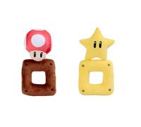 Simba My Mario Super Mushroom and Superstern Grabbing Game in Set, Soft Plush Nintendo Toy for Fans and Children from the First Months of Life