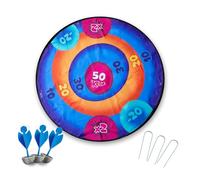 Simba Park Dart Outdoor Dart Set with 3 Throwing Darts (14 cm), Soft Tip, Foldable Dart Dart Dart (Diameter 132 cm) and 3 Earth Hooks, Throwing Game for Children from 3 Years Old