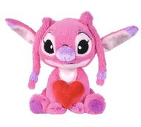 Simba Plush Toy, Angel Hugging A Heart, 25 cm, Lilo & Stitch - Soft and Loving Plush Toy, Official Disney Licensed Product, Suitable from 0 Months (6315877002X12)