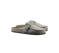 Simba ROK Men’s Slipper, with Gel Massage Footbed, For Indoor/Outdoor Comfort, Leather Moccasin Style - Grey - Size 11