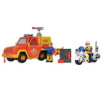 Simba - Sam Le Fireman Venus & Police Vehicle Motorcycle, 109251099038, Multi-Coloured