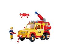 Simba Toy - Fireman Sam Pick Up Venus 2.0 - Sound & Light - 1 Figure & Accessories - Yellow