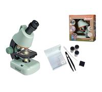 Simba Scout Microscope - Children's Microscope with 100x to 1200x Magnification, Includes Light Function, 8 Sample Slides, 4 Empty Slides, Accessories such as Tweezers & Pipette, Height 22 cm, from 5