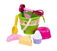Simba Small Baking Set - 7 Piece Sand Toy Set with Bowl, Mixer, Cake Mould - Colourful Plastic, from the First Months of Life