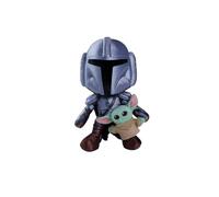 Simba Star Wars The Mandolorian & Mini Grogu 25 cm - Plush Toy, Cuddly Stuffed Toy, Soft Plush, Gift Idea for Children & Fans, from 0 Months