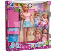 Simba - Steffi Love Maitresse d'Ecole 105730472002 Model Doll 29 cm - Picture and Accessories + 4 Pupils